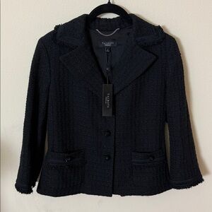 Talbots Black Textured Blazer